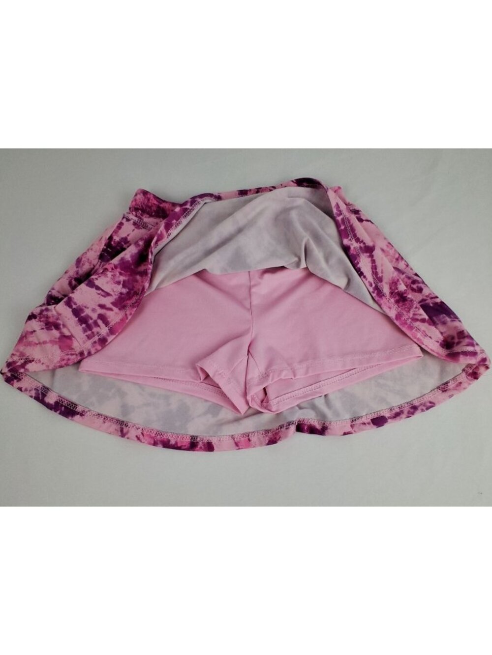 Jumping Beans Girls Pink Purple Tie-Dye Active Flounce Skort Size 5 - Picture 3 of 6